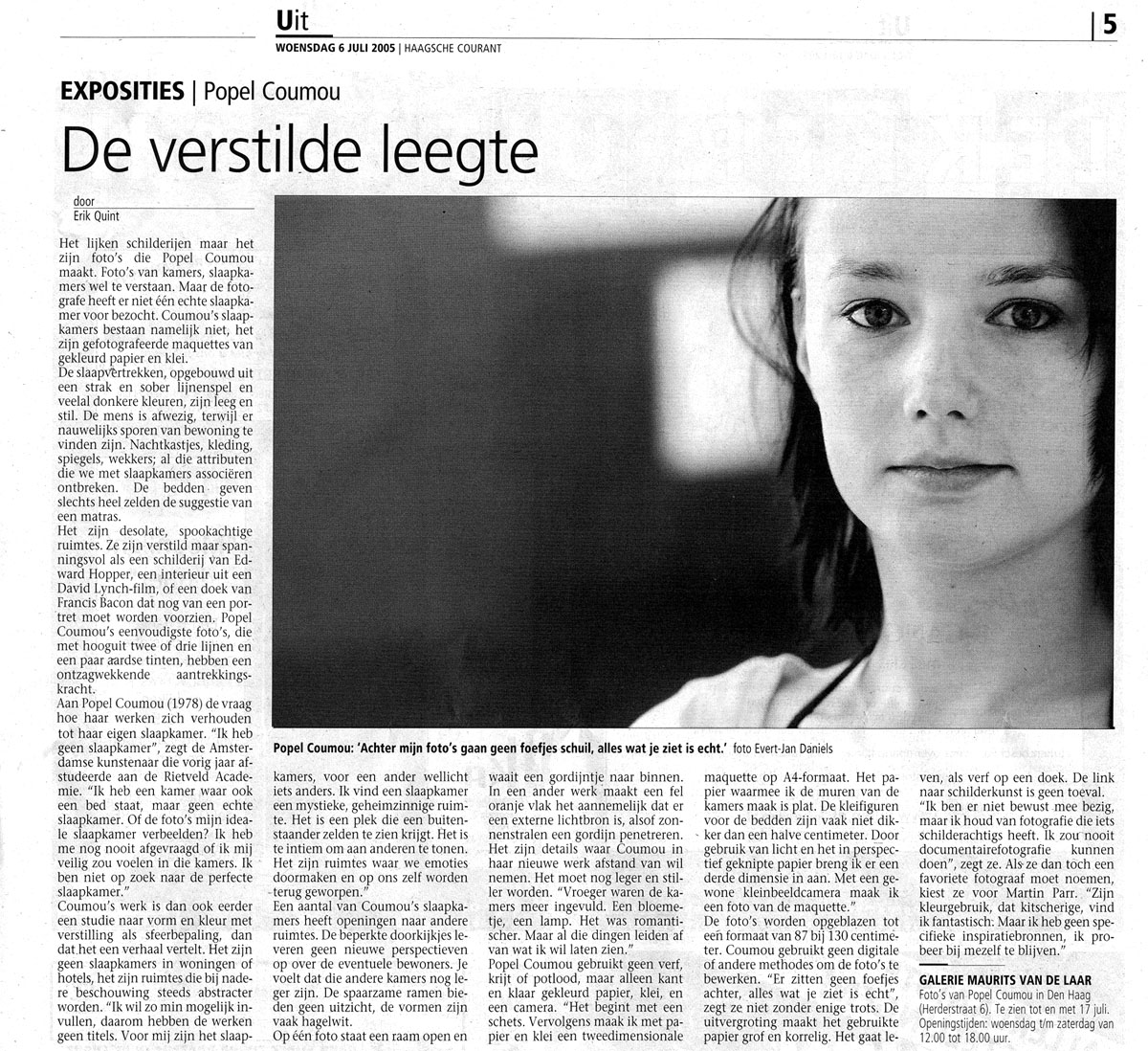 Haagse Courant 6 juli 2005 By Erik Quint