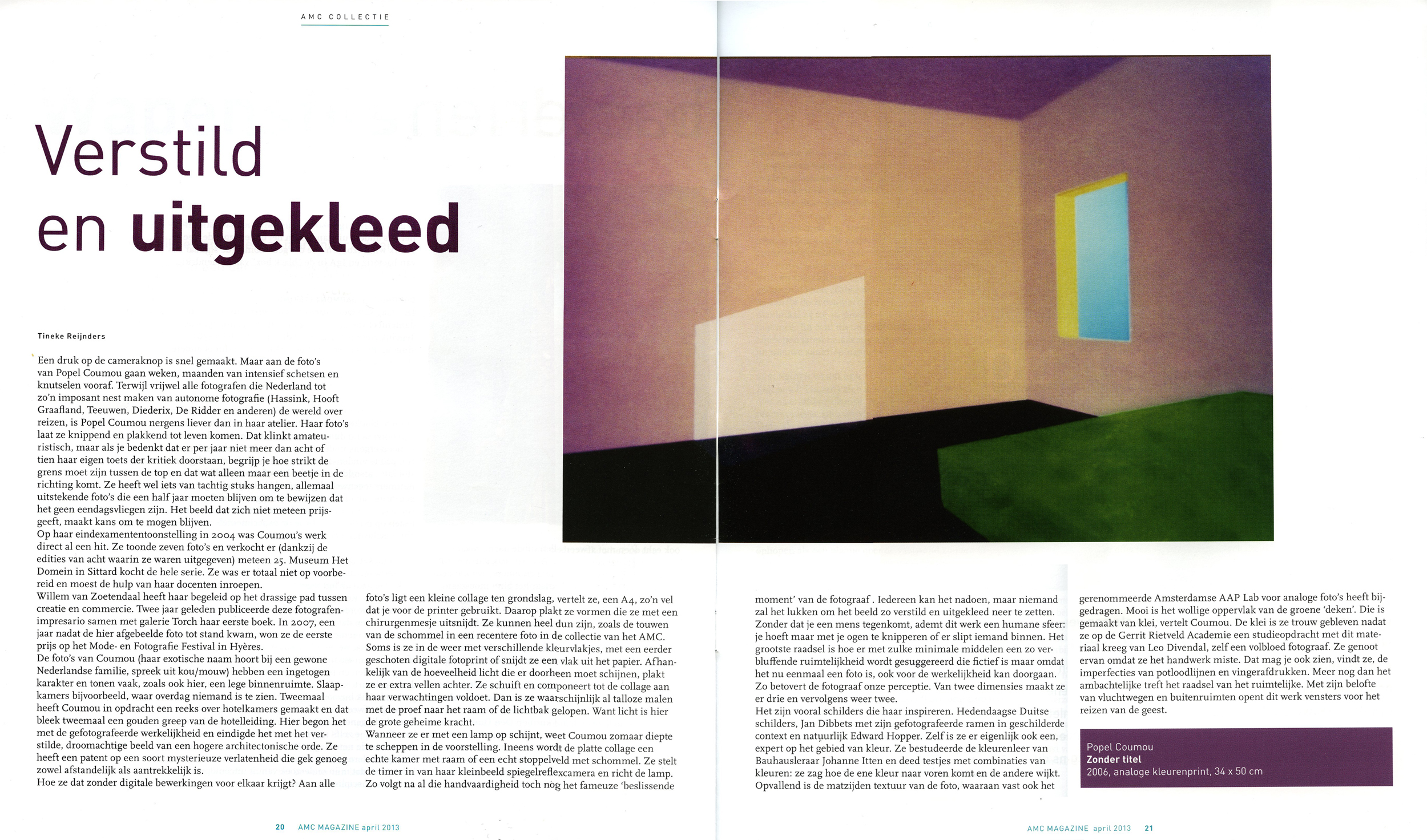 AMC Magazine, april 2013. By Tineke Reijnders